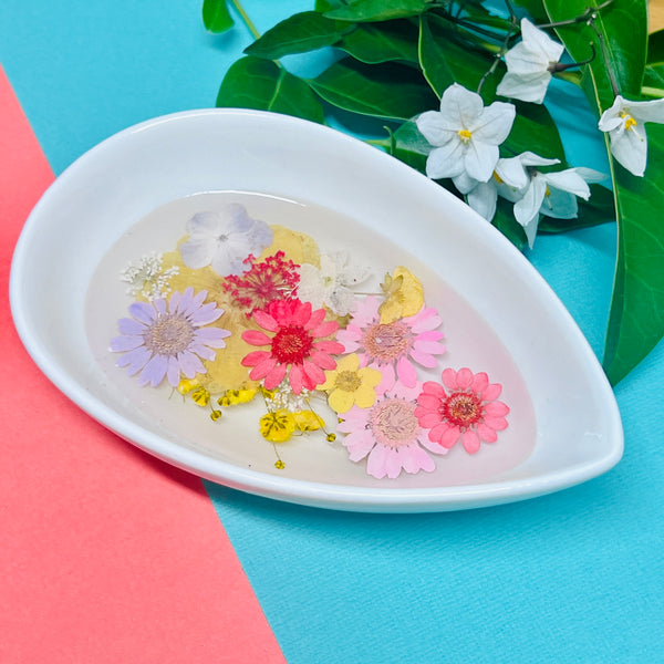 Porcelain Flower Dish Design 2 oval shape