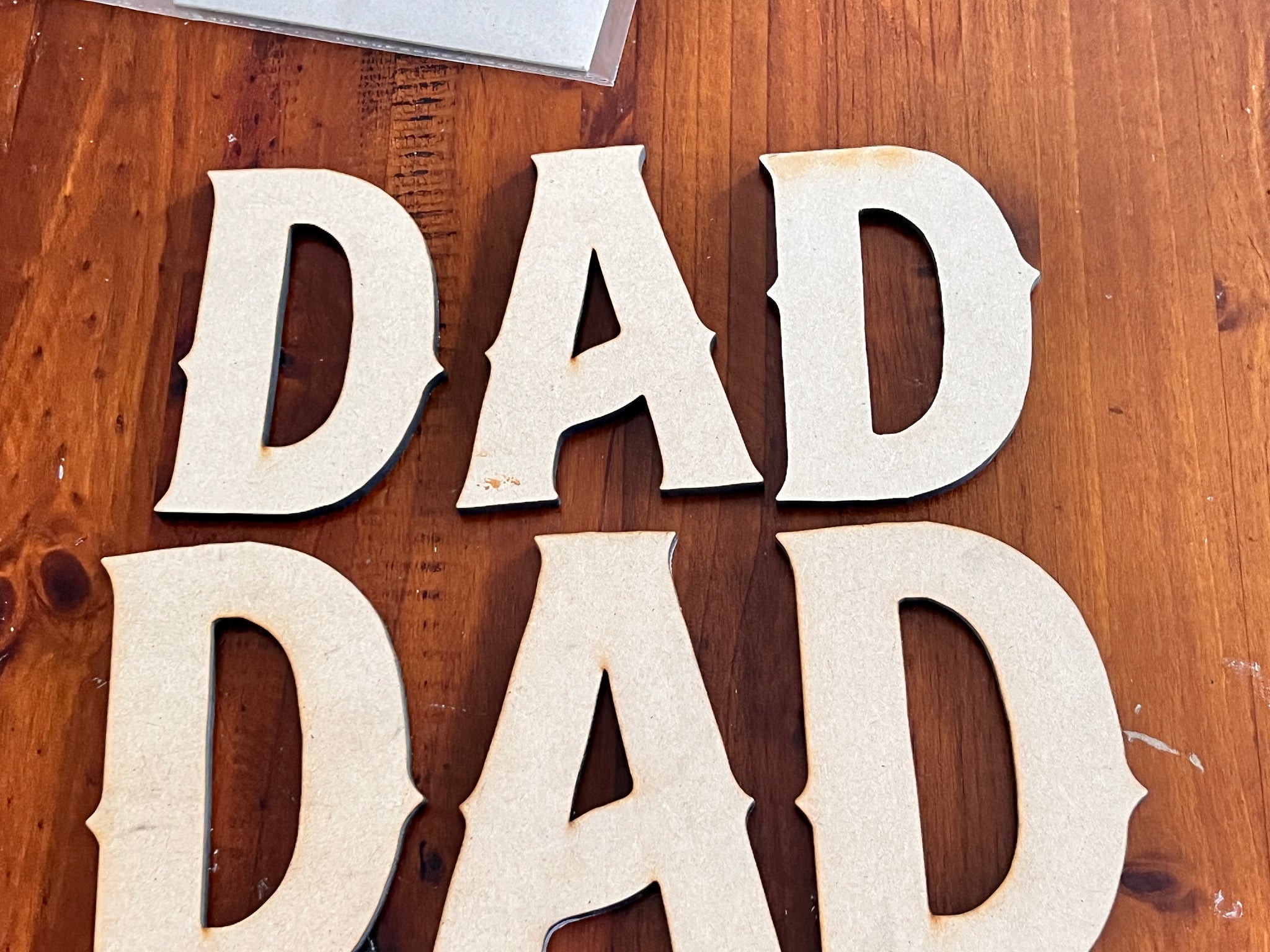 DAD lettering