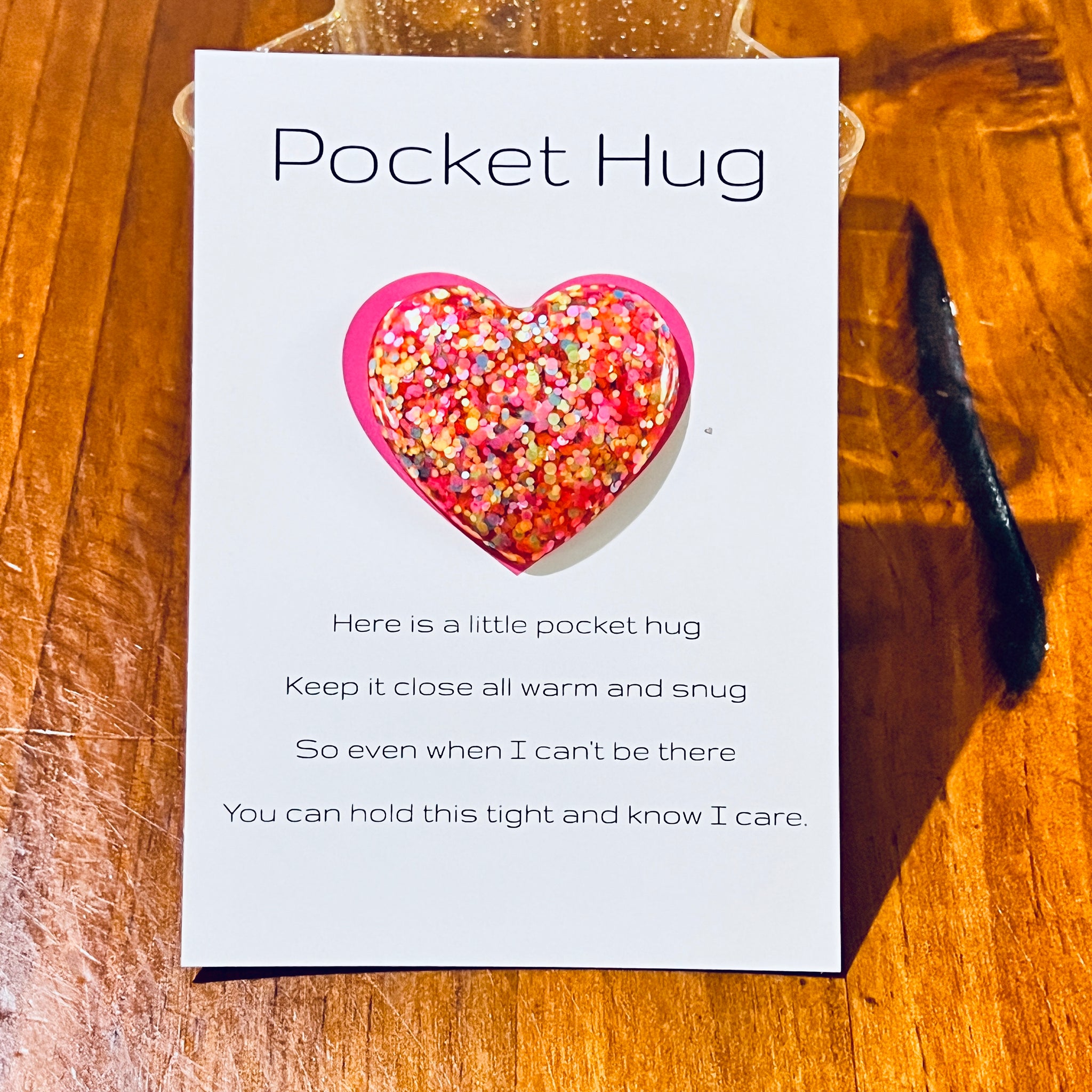 Neon Glitter Pocket Hug