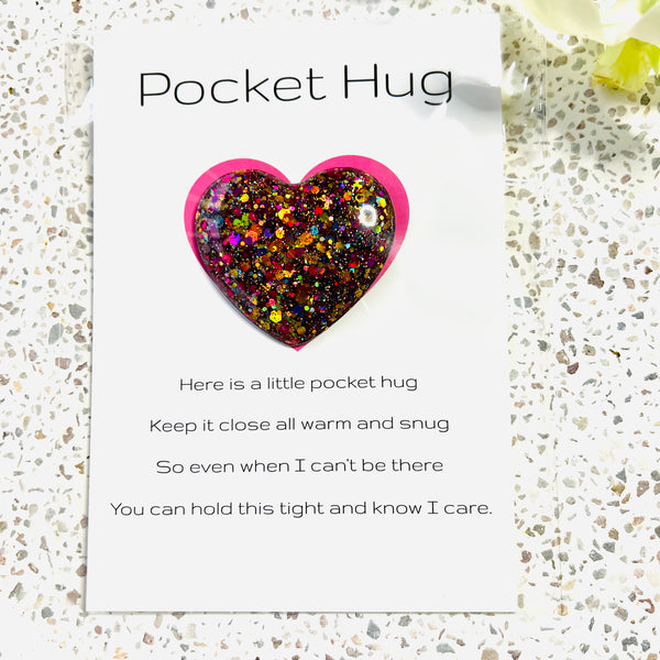Gold and Pink Pocket Hug